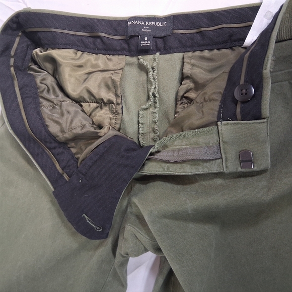 Banana Republic Chic Women's Size 6 Olive Green Sloan Chino's Pants - Picture 9 of 10